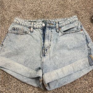 wild fable Light Blue Rolled Hem Denim Shorts
